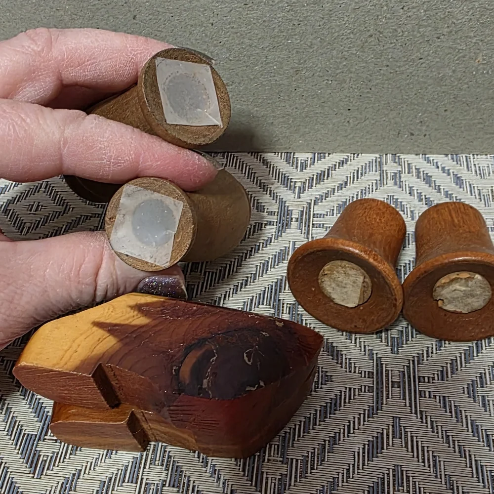 Vtg Wood Salt & Pepper Shaker Sets #99